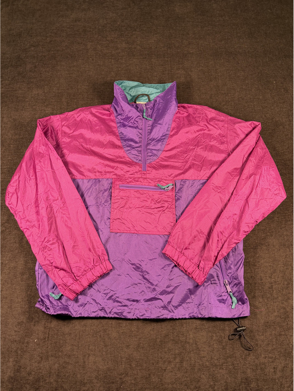 Vintage Sierra Designs Colorblock Nylon Pullover Jacket, Size Medium